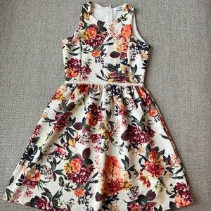 Floral Skater Dress - Size Small